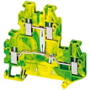 Aardingsklemmenblok 2,5mm² Dubbel niveau Groen/geel VVE=50