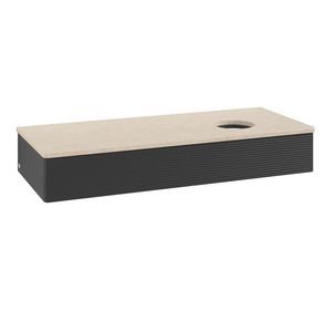 Wastafelonderkast Antao 1200x190x500mm Black Matt Lacquer L12113PD