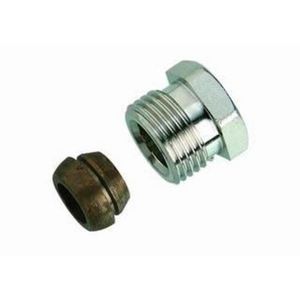 Knelfitting tbv FE/CU G 3/8" A 3/8" DN10 vernikkeld