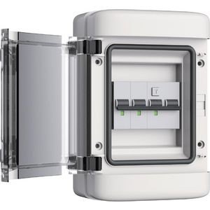 Zekeringskast rcbo 3+n c16 a /0,03 a /6 ka 400v grijs IP65