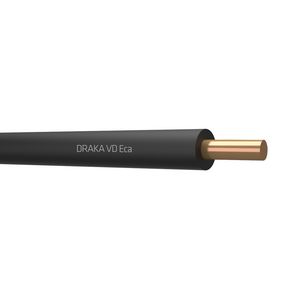 Haspel a 500m. installatiedraad VD Eca bk# 1,5mm² (Zwart)