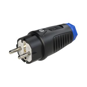 Stekker / contactstop bus/randaarde Taurus2 zwa/bla rubber 16A VVE=30