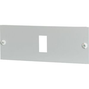 Frontplaat plaatstaal 1xNZM1 hor.aansl. HxB=200x600mm grijs