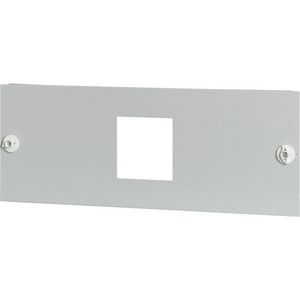 Frontplaat plaatstaal 1xNZM2 hor.aansl. HxB=200x600mm grijs