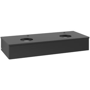 Wastafelonderkast Antao 1200x190x500mm Black Matt Lacquer L13050PD