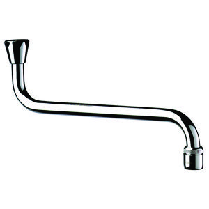 S-uitloop 1/2" 200mm chroom incl. regelbare perlator