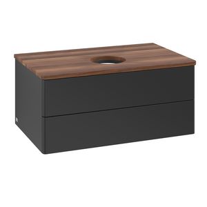 Wastafelonderkast Antao 800x360x500mm Black Matt Lacquer K19012PD