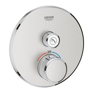 Afbouwdeel Grohtherm smartcontrol douche t supersteel (rvs look) rond