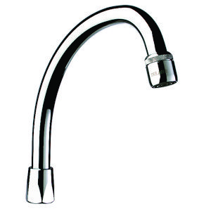 Uitloop boven 1/2" sprong 150mm m. regelb. perlator