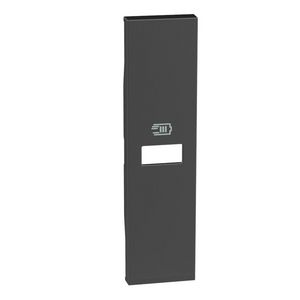 Sierplaat 1xUSB 1 module zwart LivingNow