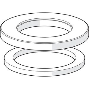Rozet d 55mm chroom compleet 59913963