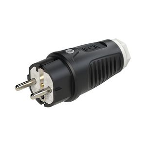 Stekker / contactstop bus/randaarde Taurus2 zwa/wit rubber 16A VVE=30