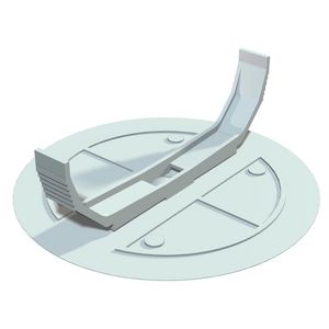 Veerdeksel Inbouw Ø95mm polystyrol wit VVE=25