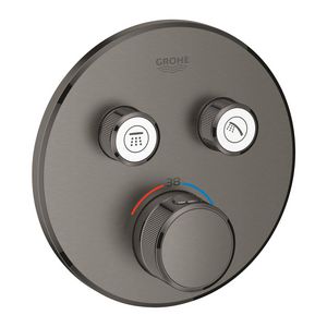 Grohtherm SMARTCONTROL afbouwdeel thermostaat hard graphite geborsteld (mat donker grijs) 2x omstel