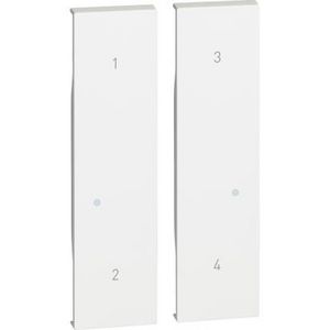 Wipschakelaar WN 4V wit 2 modulen LivingNow VVE=5