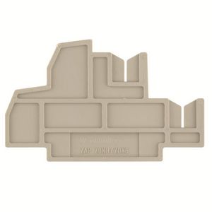 Afsluit- eindplaat d.beige h:68.5mm b:2.5mm V-0 VVE=20
