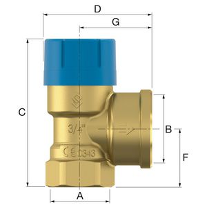 Veiligheidsventiel boiler Prescor B 1/2"bn. 8bar