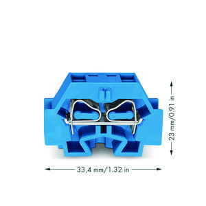 4-draads klem zonder drukknop Ex i blauw 262-334 VVE=50