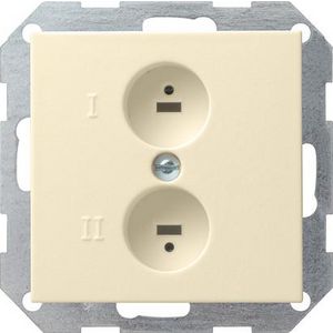 wandcontactdoos stereo-luidspr. System 55 creme wit