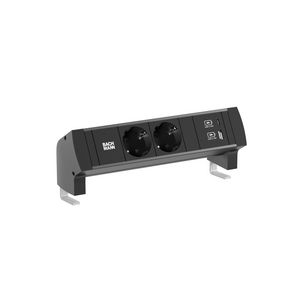 DESK STYLE 2x 230V RA 1x USB A/C chrgr 0,2m GST o.g.