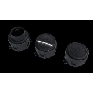 kunststof kabeldoos rond Ø 82mm grijs met wago klemmen (COMBI304/3-221-413LG) VVE=5