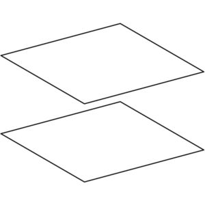 Keramag set antislipmatten Breedte wastafe l=130cm