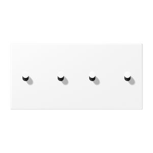 Afdekking LS1912 witmat horizontaal 2+2 hevel kegel