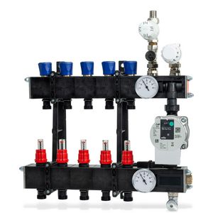 2-groep verdeler UFH-CDN composiet stadsverwarming Nuon/Eneco incl. A-pomp