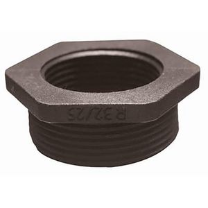 Reducer Hexagonaal Polyamide 6+25 glasvezel M16 M12 Zwarte