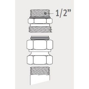 Koppeling Stalen Buis 1/2"x 1/2"