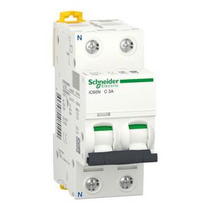 Installatieautomaat 1-polig + Nul In= 3A C-karakteristiek iC60N