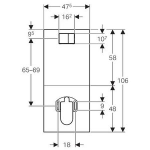 Design afdekplaat v. AquaClean closetsysteem wit