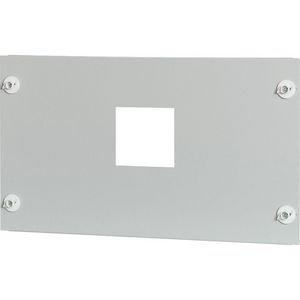 Frontplaat plaatstaal 1xNZM2 vert.aansl. HxB=300x600mm grijs