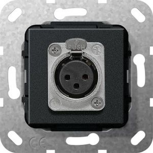 XLR-bus D-serie Basiselement zwart m