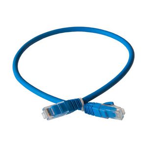 Patchkabel / netwerkkabel CAT5e UTP PVC molded blauw 0.5meter