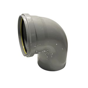 PVC manchet bocht 88° 250mm SN4 grijs mof/spie