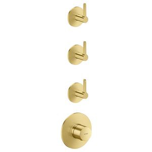 Thermostaat module 3 functies + rechte greep AXOR One Brushed Brass