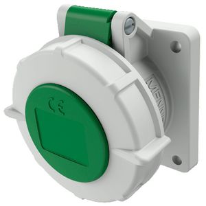 Inbouwwandcontactdoos 16A 4-polig  10H 50V 100Hz IP67 TWIN