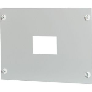 Frontplaat plaatstaal 1xNZM3 vert.aansl. HxB=400x600mm grijs