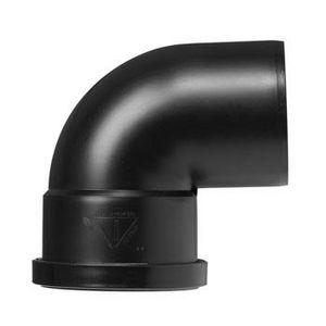Bocht Rolux luchttoevoer 90° PP 80 zwart