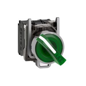 Keuzeschakelaar Verlicht 2 standen 22mm 240V 1NO + 1NC Groen