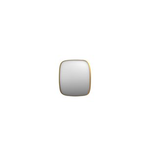 Spiegel contour stalen kader 600x600mm geborsteld mat goud SP29 INK
