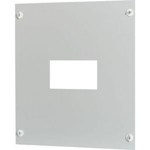 Frontplaat plaatstaal 1xNZM4 vert.aansl. HxB=600x600mm grijs