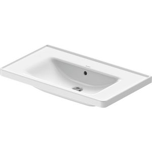 D-NEO #236780 wastafel 800mm wit zonder kraangat met overloop