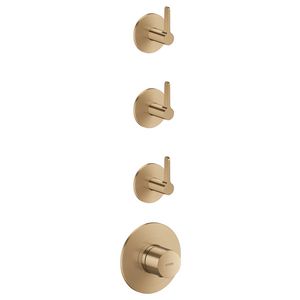 Thermostaat module 3 functies + rechte greep AXOR One Brushed Bronze