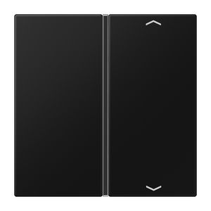 Tastafdekking 1-voudig pijl compleetLS matzwart KNX