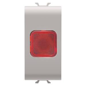 SINGLE INDICATOR LAMP-RED-1 MODULE-NATURAL SATIN BEIGE