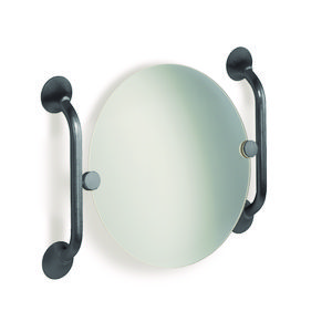 Kiepspiegelgarnituur max. 400x600mm RVS gepolijst antraciet kap (excl. spiegel)