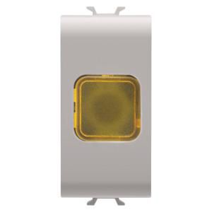 SINGLE INDICATOR LAMP-AMBER-1 MODULE-NATURAL SATIN BEI