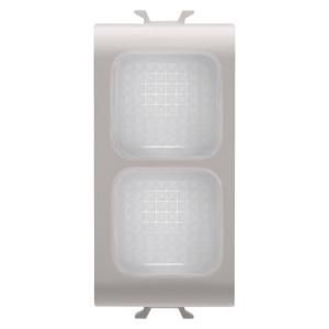 DOUBLE INDICATOR LAMP-OPAL-1 MODULE-NATURAL SATIN BEIG
